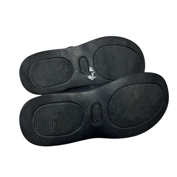 Propét Women's 9.5 Extra Wide Black Leather Fisherman Sandals Buckle Strap - Picture 12 of 14